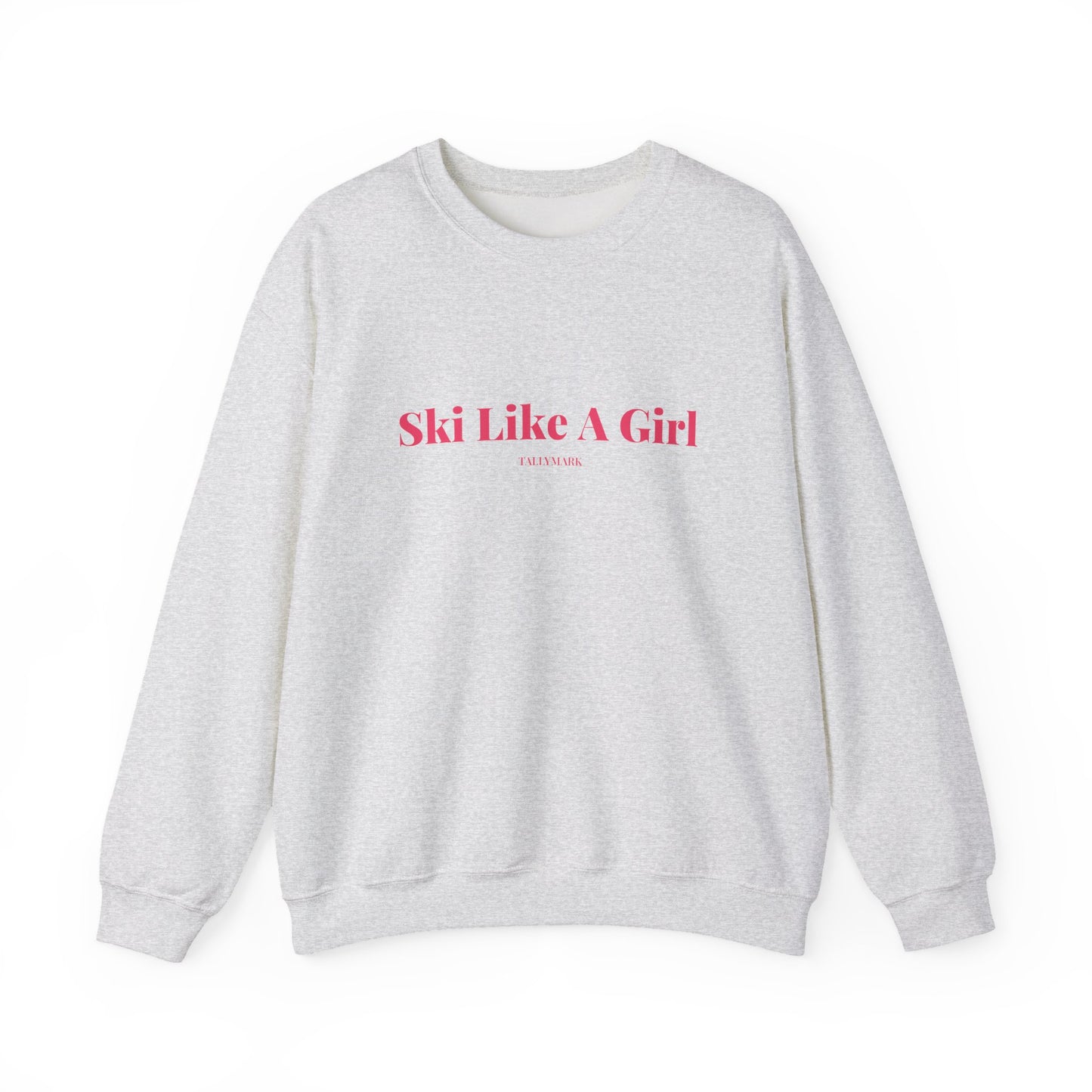 Pink Ski Like A Girl Crewneck