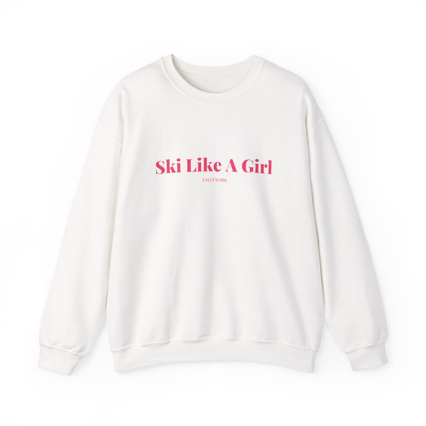 Pink Ski Like A Girl Crewneck