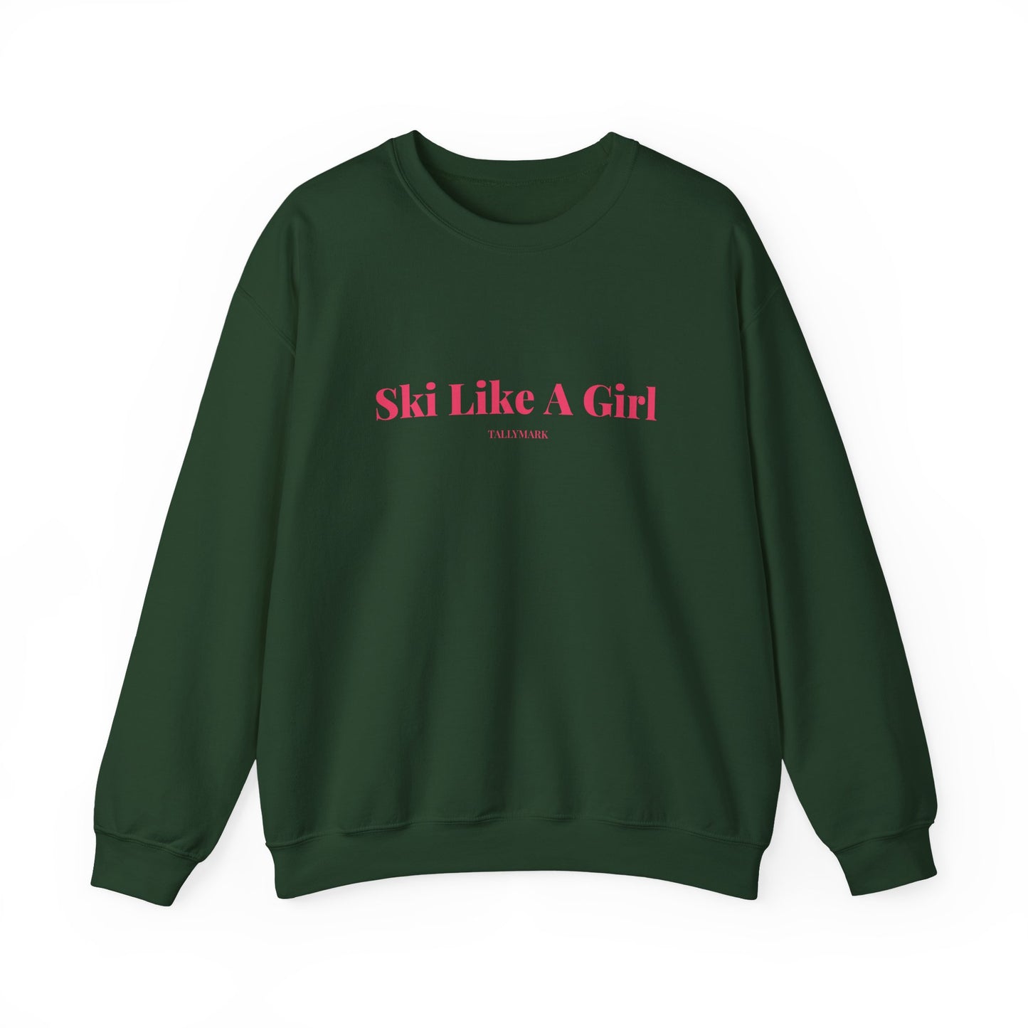 Pink Ski Like A Girl Crewneck