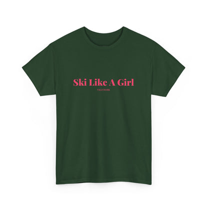 Pink Ski Like A Girl T-Shirt