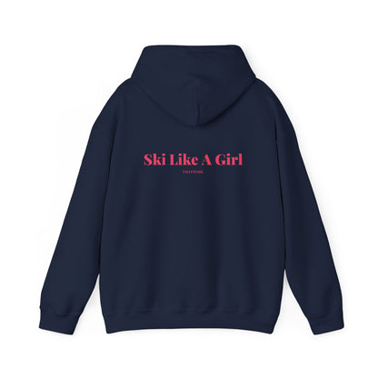 Pink Ski Like A Girl Hoodie