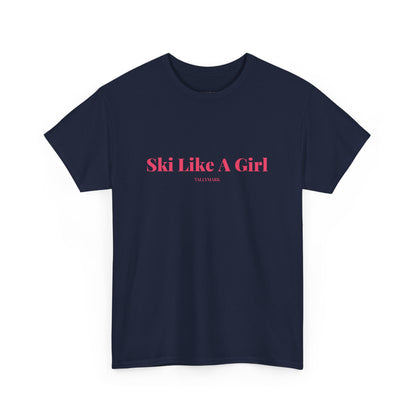 Pink Ski Like A Girl T-Shirt