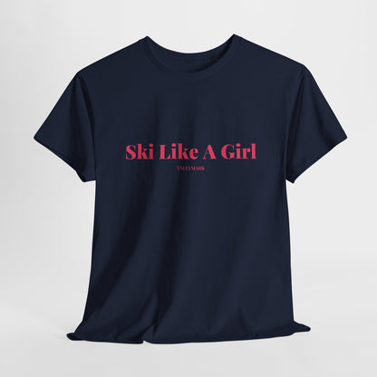 Pink Ski Like A Girl T-Shirt