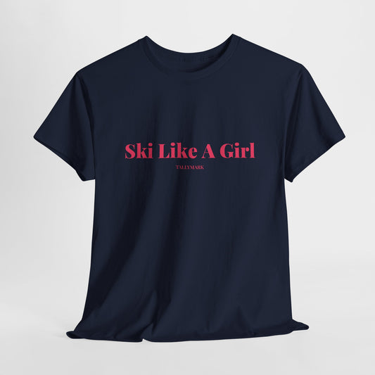Pink Ski Like A Girl T-Shirt