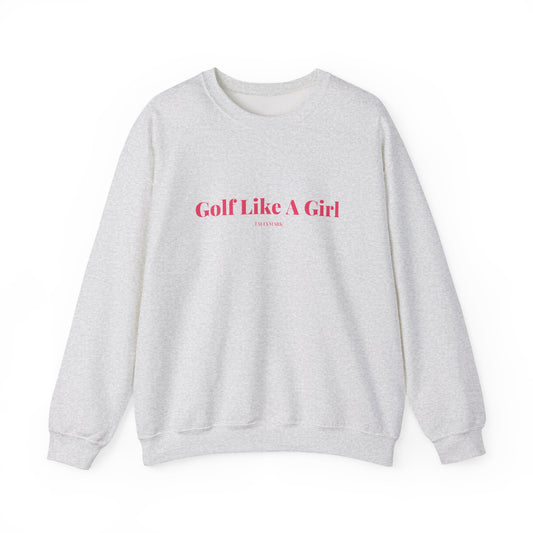 Pink Golf Like A Girl Crewneck